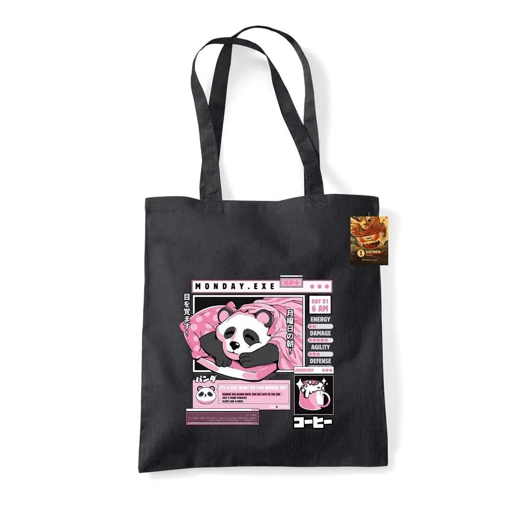 Ilustrata Monday.exe Black Tote Bag - Figurine